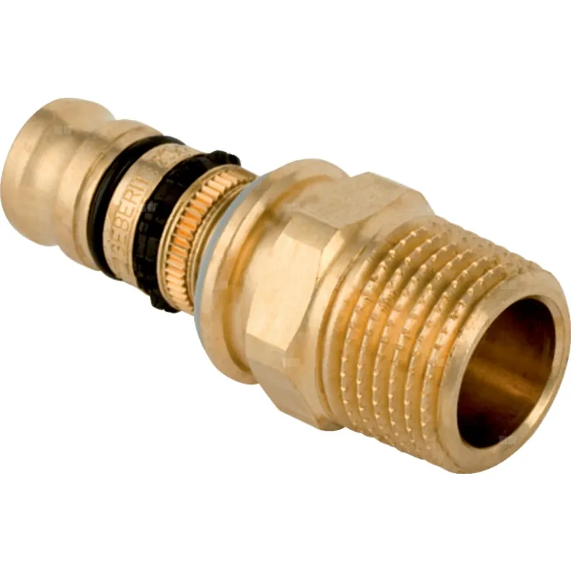 Zniżka Złączka GEBERIT Mepla, miedź / miedź, 1 1/4‘‘ x 40 mm (GZ gazowy stożkowy x końcówka wciskowa) z uszczelką