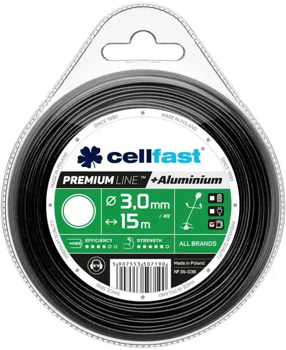 Żyłka tnąca do kosy okrągła PREMIUM LINE Cellfast 3,0 mm x 15 m 35-036 Wyprzedaż
