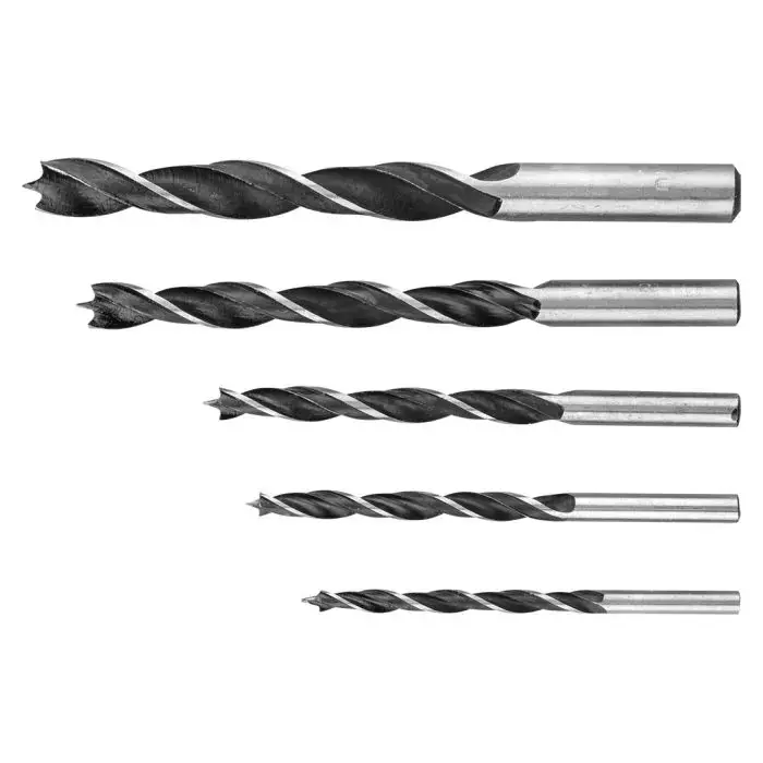 Hit sprzedaży Zestaw wierteł spiralnych do drewna 4-10 mm 5 sztuk Top Tools 60H805