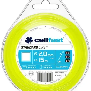 Żyłka tnąca do kosy kwadrat STANDARD LINE Cellfast 2,0 mm x 15 m 35-012 Taniej