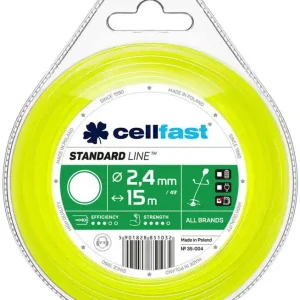 Zniżka Żyłka tnąca do kosy okrągła STANDARD LINE Cellfast 2,4 mm x 15 m 35-004