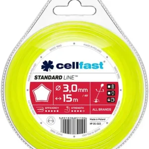 Łatwy zwrot Żyłka tnąca do kosy gwiazdka STANDARD LINE Cellfast 3,0 mm x 15 m 35-022