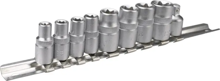 Zestaw nasadek krótkich z łbem Torx 1/4", 3/8" Topex 39D375 Hit sprzedaży