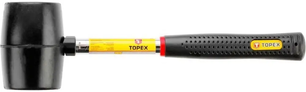 Zniżka Młotek gumowy z trzonkiem metalowym o wadze 450 g i średnicą obucha 65 mm Topex 02A305