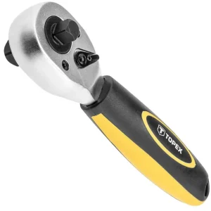 Grzechotka krótka podwójna ze stali CrV 3/8" i 1/2" o długości 175 mm Topex 38D543 Okazja