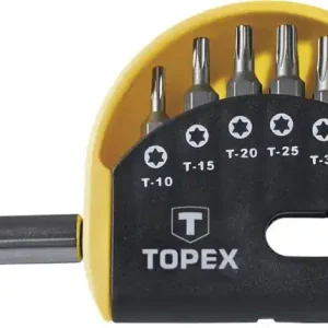 Zestaw końcówek wkrętakowych Torx z uchwytem 1/4" 7 elementów Topex 39D351 Tylko dziś