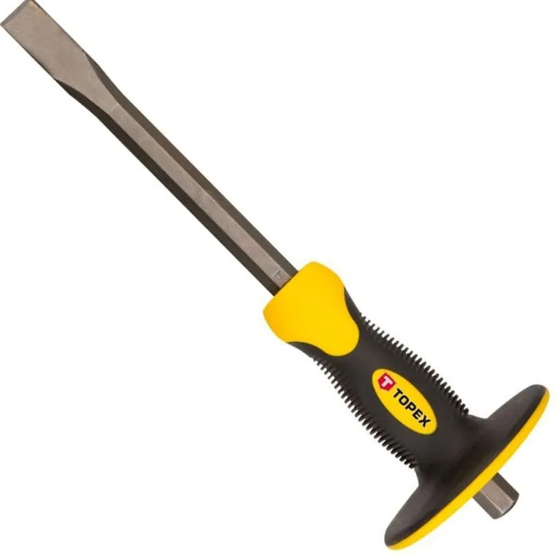 Dostępne od ręki Przecinak z ochraniaczem płaski ze stali CrV o rozmiarze 300 x 16 x 19 mm Topex 03A170