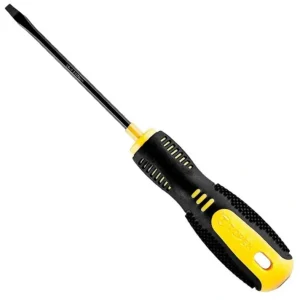Wkrętak płaski z magnetyczną końcówką ze stali CrV o rozmiarze 3.2 x 75 mm Topex 39D801 Bezpieczna płatność