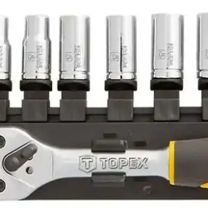 Zestaw kluczy nasadowych 1/4" 11 elementów Topex 38D650 Ostatnia szansa