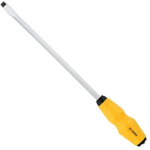 Wkrętak płaski do pobijania z magnetyczną końcówką ze stali CrV o rozmiarze 8 x 250 mm Topex 39D255 Oferta limitowana