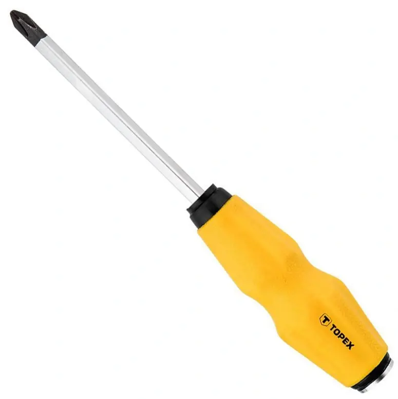Ekspresowa dostawa Wkrętak krzyżowy do pobijania z magnetyczną końcówką ze stali CrV o rozmiarze PH2 x 100 mm Topex 39D261