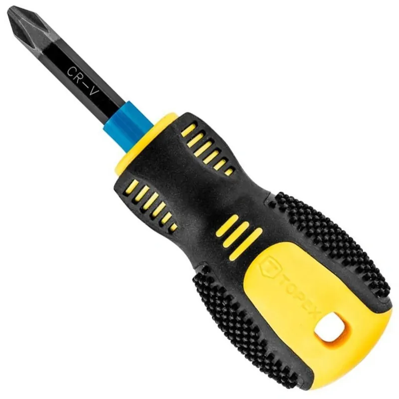 Wkrętak krzyżowy z magnetyczną końcówką ze stali CrV o rozmiarze PH2 x 38 mm Topex 39D822 Wyprzedaż
