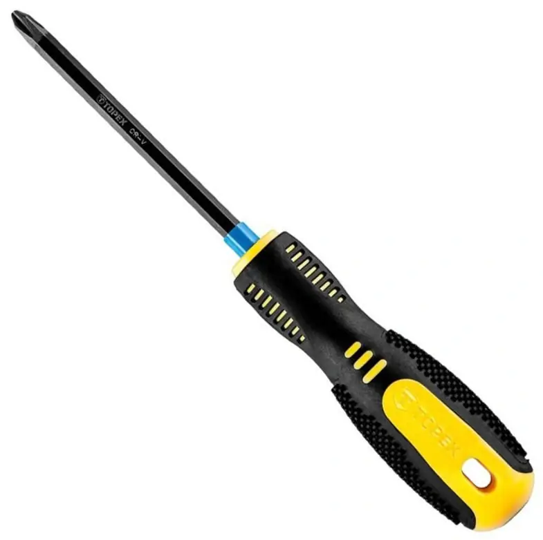 Wkrętak krzyżowy z magnetyczną końcówką ze stali CrV o rozmiarze PH3 x 150 mm Topex 39D825 Nie przegap