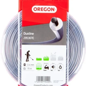 Żyłka tnąca okrągła do kos i podkaszarek Oregon DUOLINE o średnicy 2,4 mm i długości 15 m Promocja