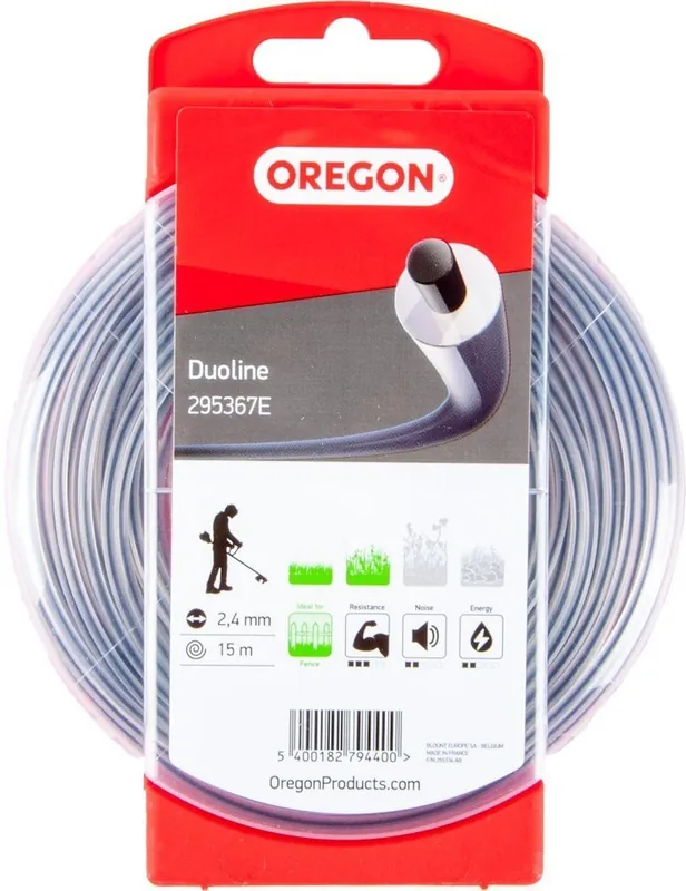 Żyłka tnąca okrągła do kos i podkaszarek Oregon DUOLINE o średnicy 2,4 mm i długości 15 m Promocja