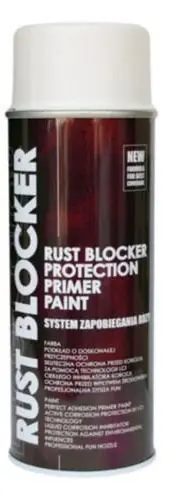 Oferta limitowana Farba podkładowa antykorozyjna biała Rust Blocker w sprayu RAL 9010 o pojemności 400 ml Deco Color