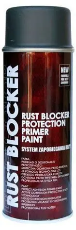 Farba podkładowa antykorozyjna szara Rust Blocker w sprayu RAL 7011 o pojemności 400 ml Deco Color Nie przegap