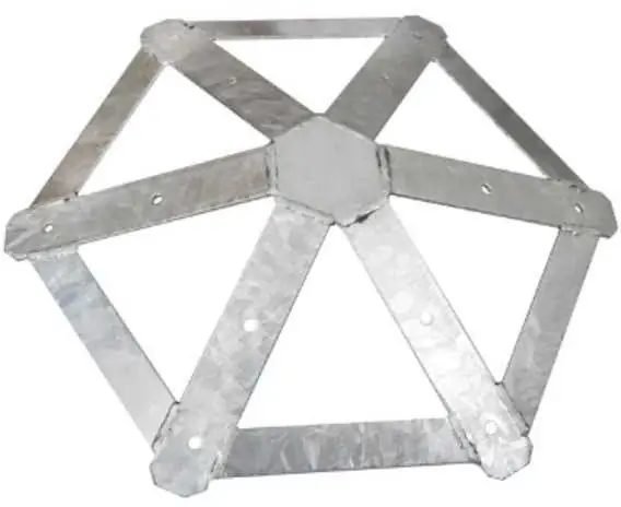 Zwieńczenie do altany łącznik wieźby dachowej 6-kątny o wymiarach 300 x 220 x 5 mm Promocja