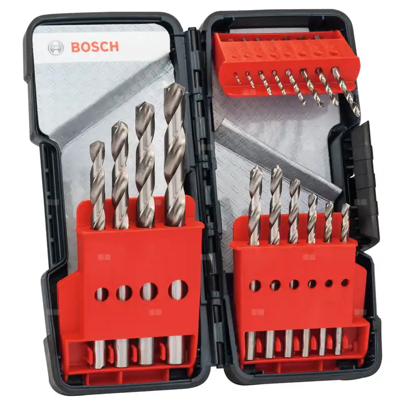 18-częściowy zestaw Wierteł do metalu HSS-G Toughbox, DIN 338, 135 st. 1, 1,5, 2, 2,5, 3, 3,5, 4, 4,5, 5, 5,5, 6, 7, 8, 9, 10 mm Nowy