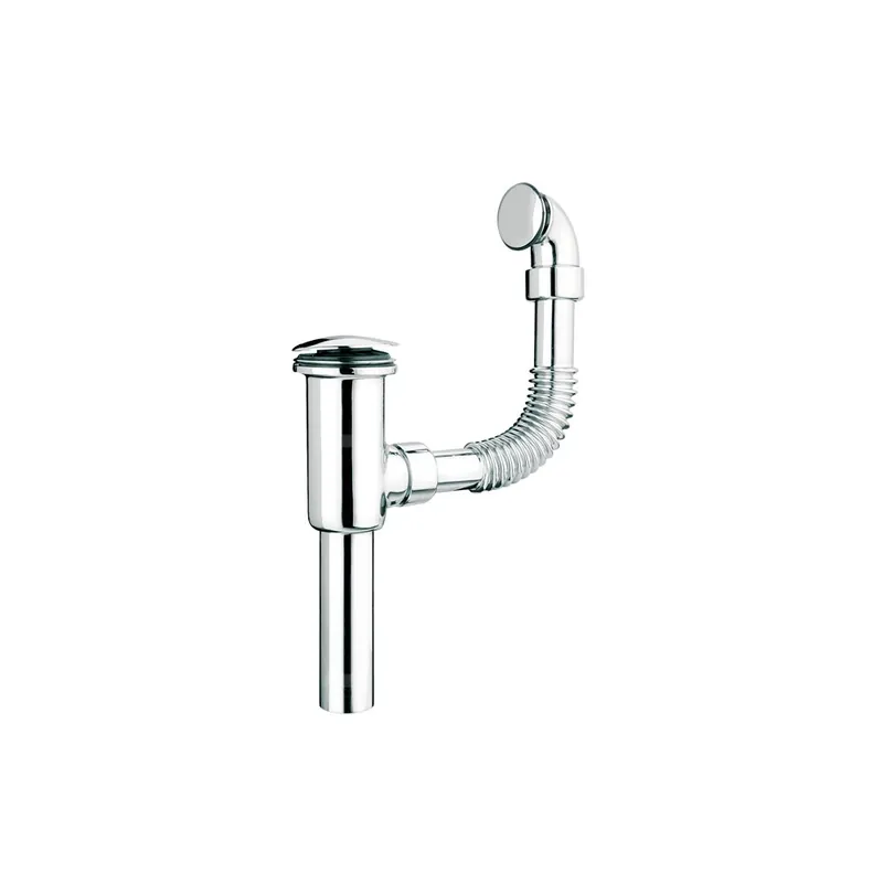 Popularny Spust umywalkowy "klik-klak" DEKORACYJNY 11/4"x60mm z przelewem CHROM