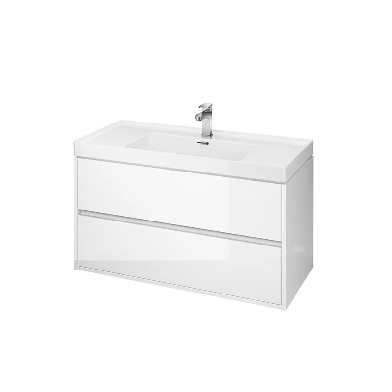 Popularny Szafka pod umywalkę CERSANIT CREA 100, 2 szuflady, kolor biały szer.994mm wys. 533mm gł. 447mm
