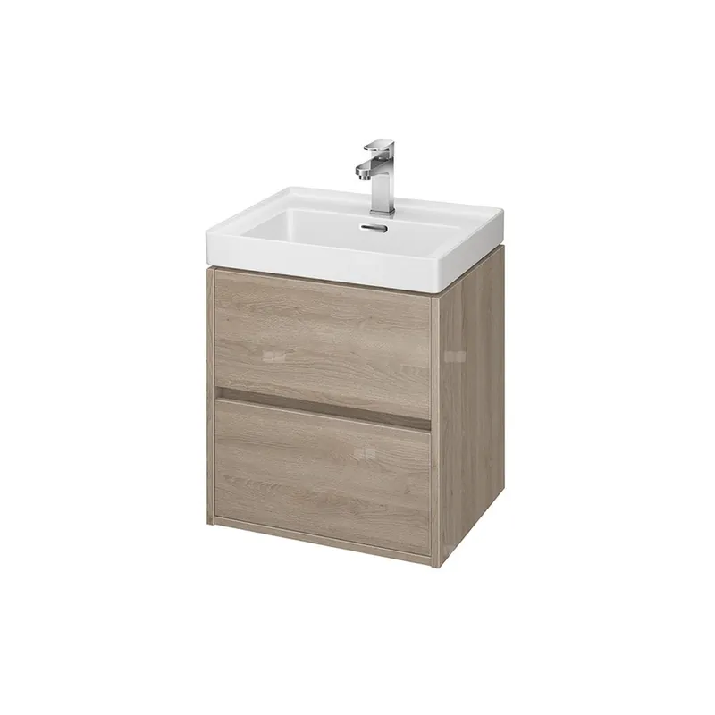 Oferta czasowa Szafka pod umywalkę CERSANIT CREA, 2 szuflady, kolor dąb szer.494mm wys. 533mm gł. 397mm