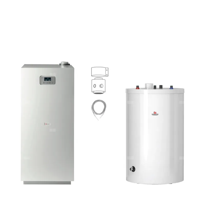 Oferta Pakiet-Kocioł gazowy jednofunkcyjny SAUNIER DUVAL Niedźwiedź Condens KKS48 kondensacyjny stojący 15.5 - 51.5kW + Czujnik c.w.u. NTC + Drugie przyłącze powrotu + Zasobnik c.w.u FE 200/6 BM